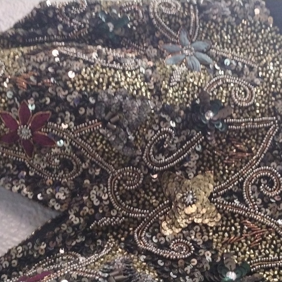 Beaded Embroidered Formal Adrianna Papell Formal Dress 4 - Picture 4 of 7